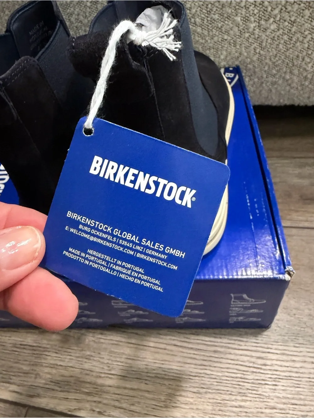 Birkenstock Men's Black Chukka Boots with Cream Sole